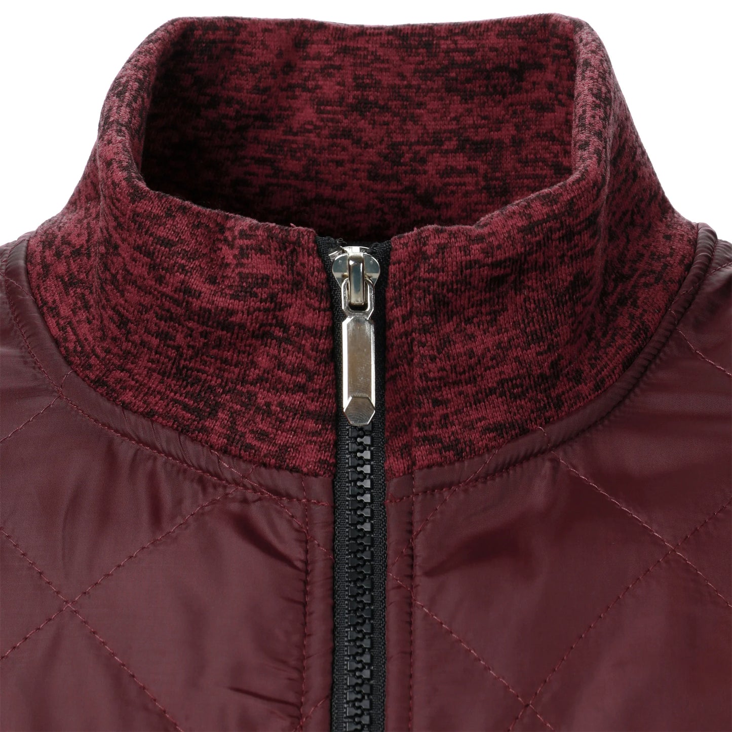 Men's Autumn/Winter Zip-Up Knit Jacket – Striped Check Stand Collar Sweater Coat