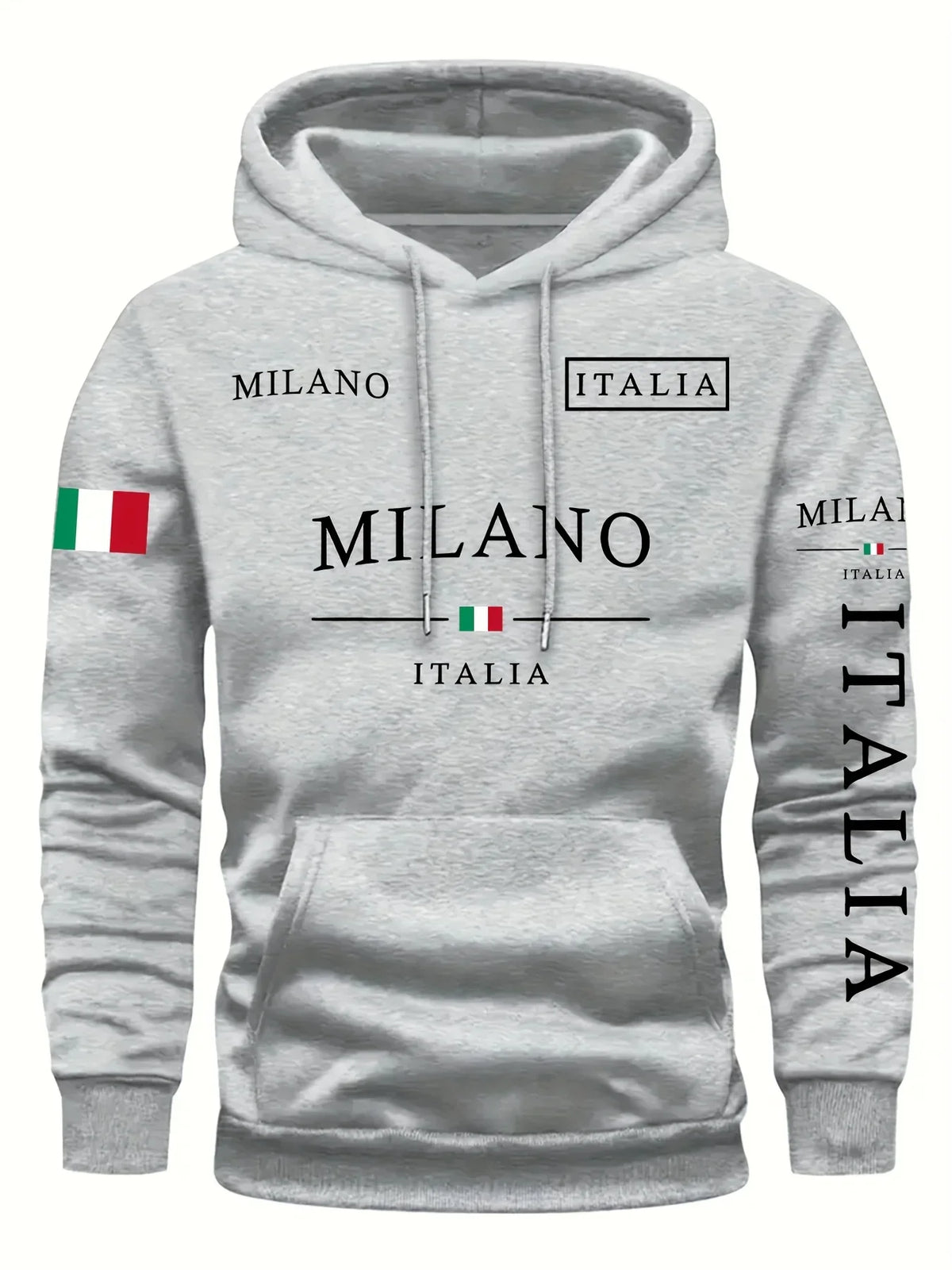 Relaxed-Fit Printed Hooded Sports Pullover