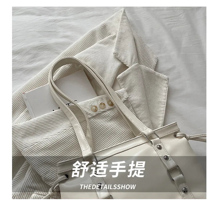 Women's Retro PU Leather Shoulder Tote Bag