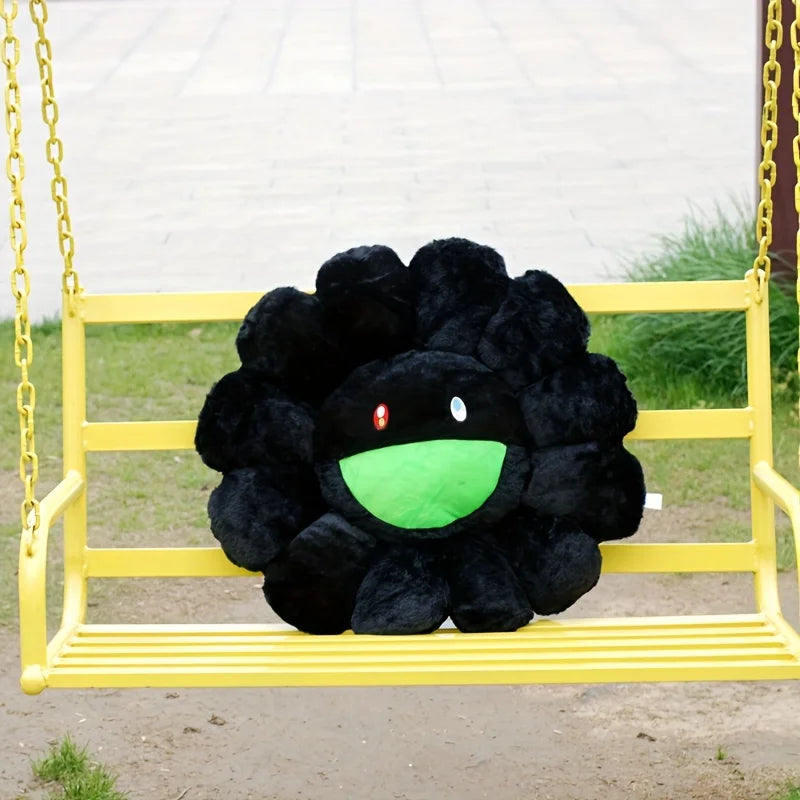 Sunflower Plush Cushion – Smile & Rainbow Decor Pillow