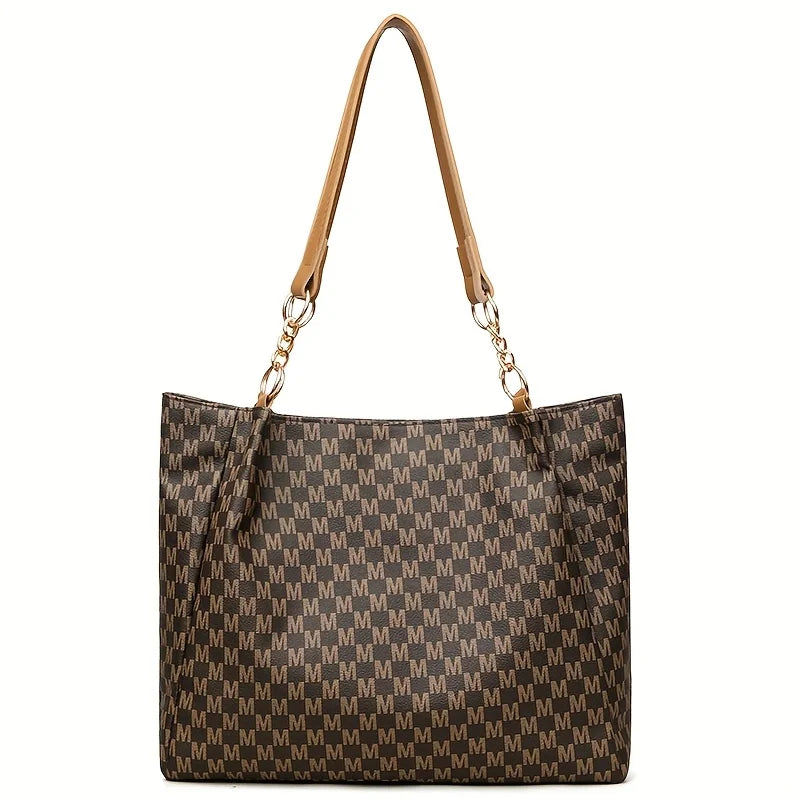 Women's Vintage Letter Tote Shoulder Bag