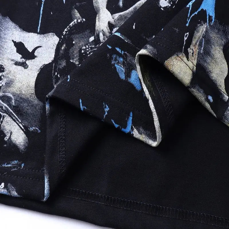 Mixed Emotion Oversized Cotton Long Sleeve T-Shirt