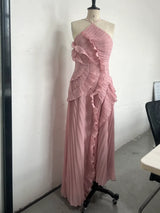 Chic Irregular Chiffon Halter Maxi