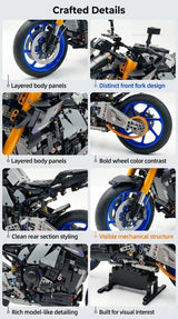 1478pcs Technology Racing Motorcycle Building Blocks Set Fast Speed Bike Small Particle Model DIY Toy for Adult Collectible Gift
