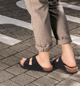 Women’s Suede Sandals with Cork Footbed