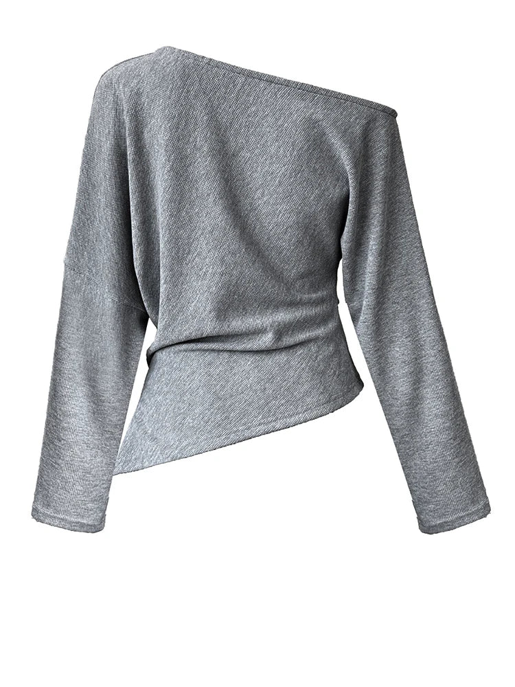 Women's Pleated Relaxed-Fit Sweatshirt