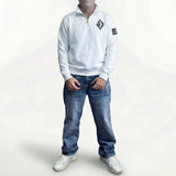 Y2K Retro 3D Embroidery Quarter-Zip