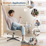 JHK Armless Wide Swivel Chair – Cross-Legged Comfort Seat