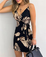 V-Neck Bodycon Mini Dress