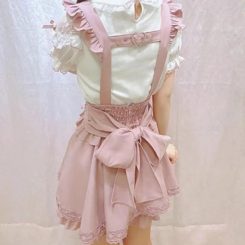 Kawaii Lolita Suspender Skirt Set – Sweet A-Line Mini