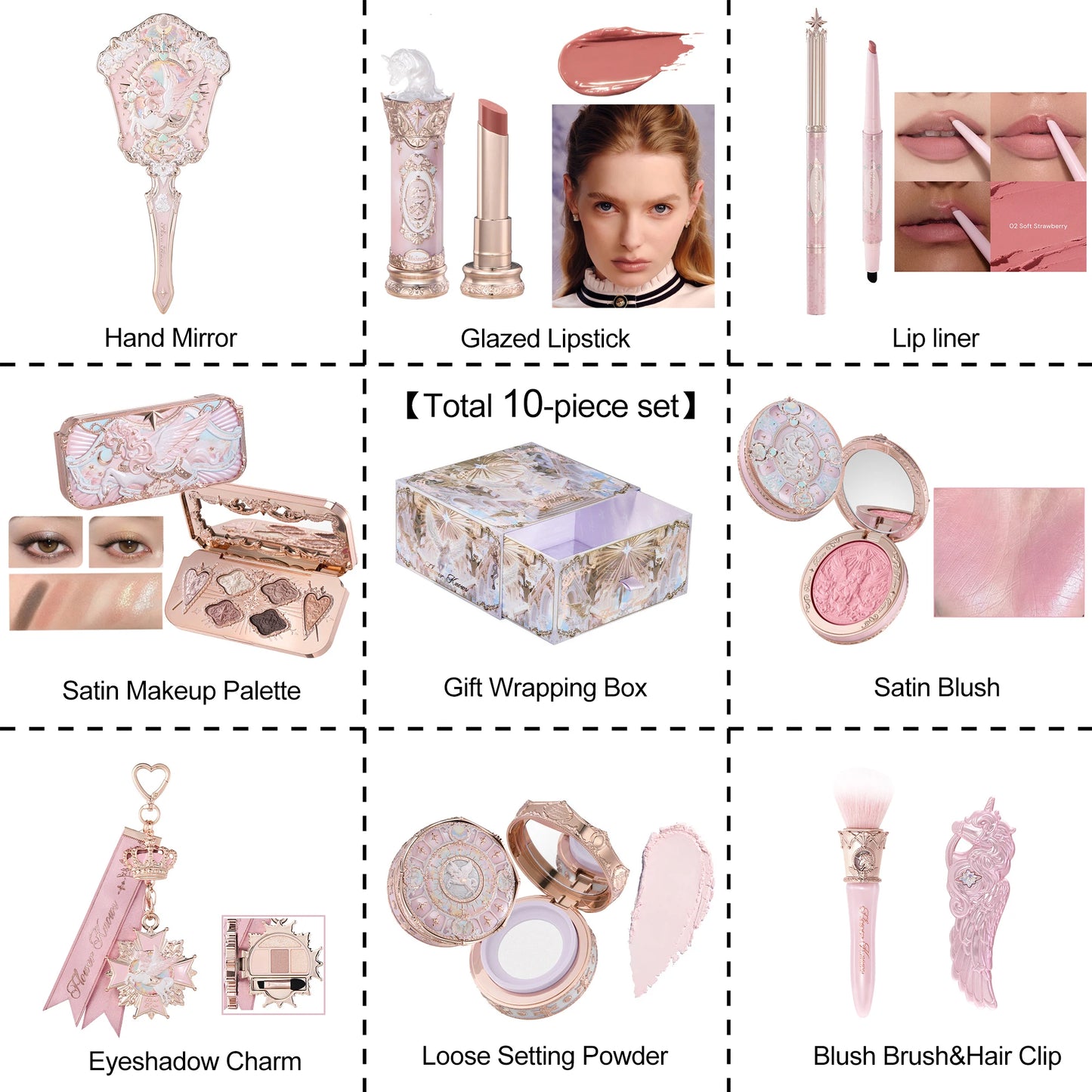 Flower Knows Knight Unicorn Makeup Gift Set