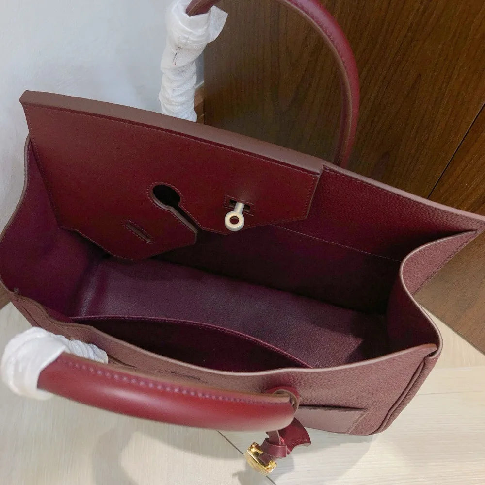 High Texture Handbag New Fashion Temperament Lychee Pattern Irregular Splicing Single Shoulder Messenger Women's Bag Commuting