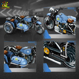 HUIQIBAO MOC Motorbike Model Building Blocks City Moto Racer Bricks Toy for Kids Boy Children Adult Car Set home Decoration