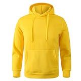 Men's and Women's Warm Sweatshirt Casual Solid Color Streetwear Pullovers Sport Fitness Pocket Hoodies Multi Color