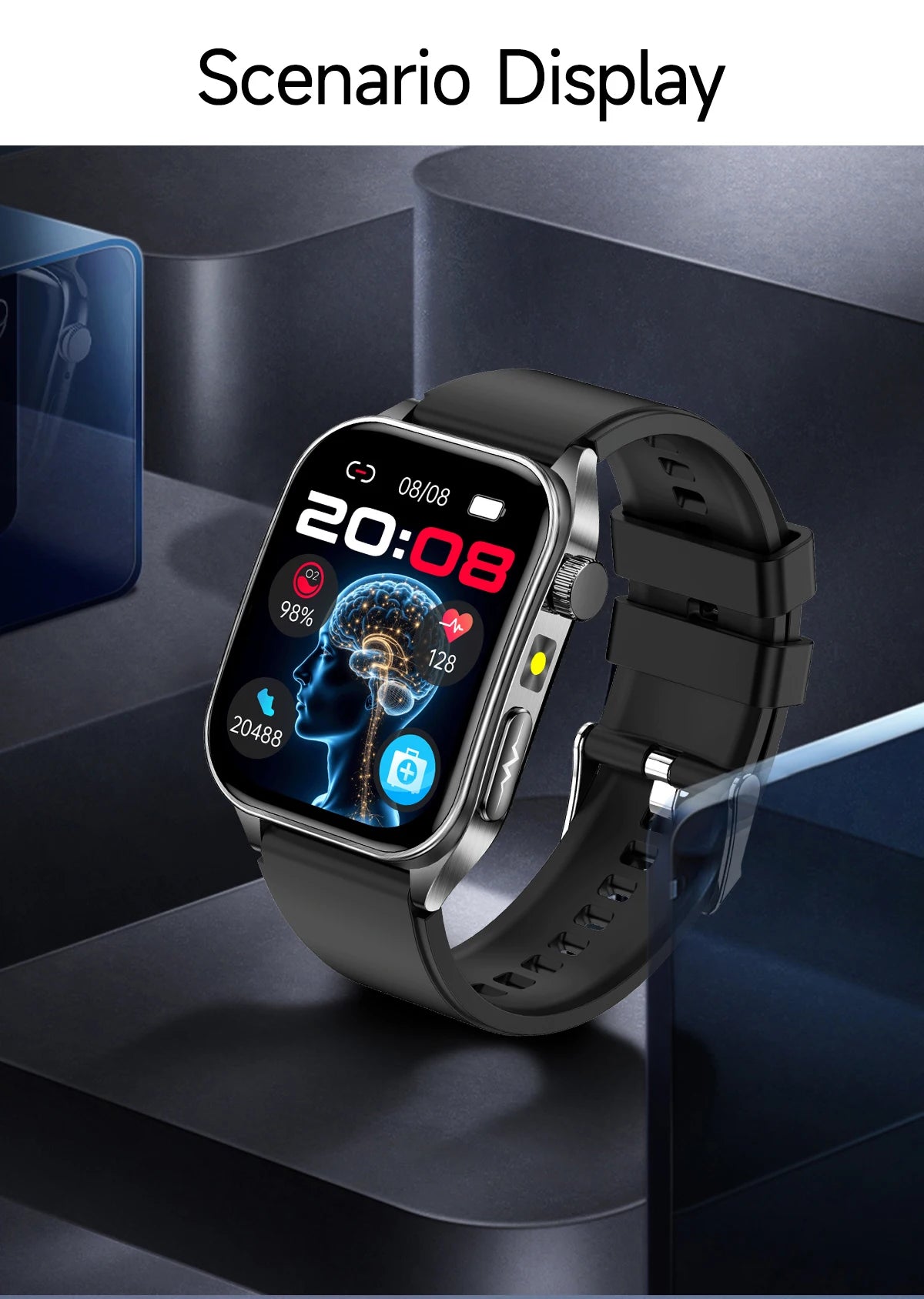 2026Hot AI-GPT Diagosis ECG Health SmartWatch Blood Pressure Lipid Uric Acid 650nm Dual-Probelaser Heart Analysis Smart bracelet