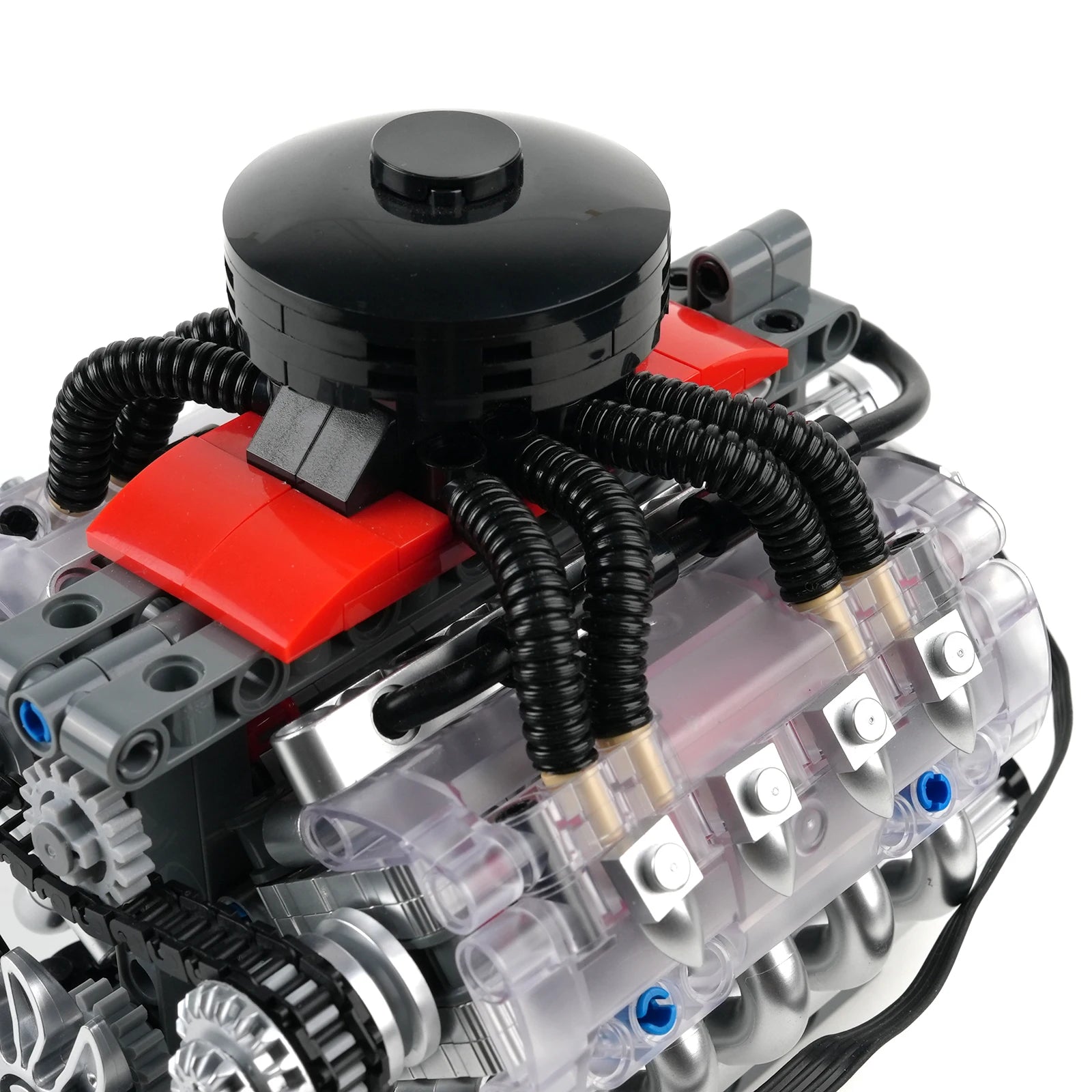 MOULD KING 10171 Technical Motorized LSX454 V8 Engine Building Block Toys Educational Car Bricks Children MOC Toys Gift For Kids