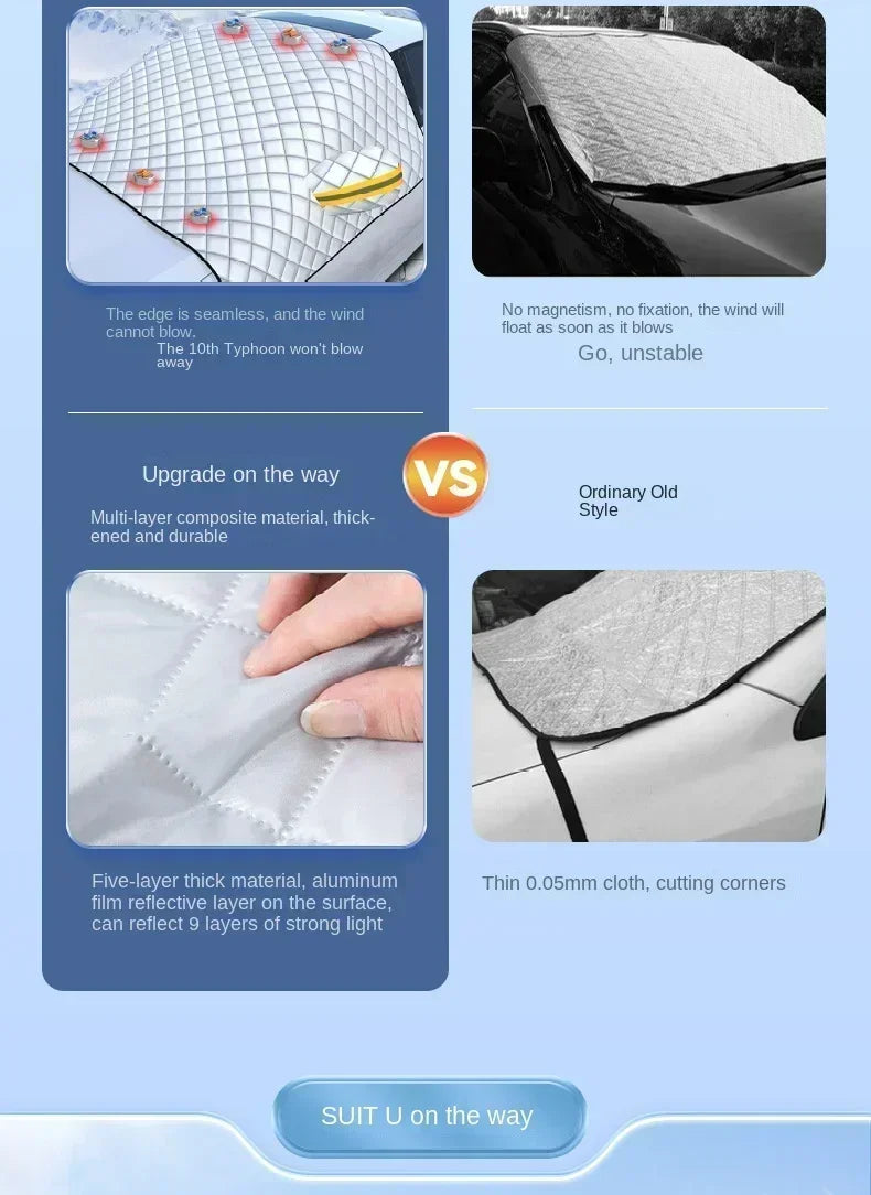 Universal Half Car Cover – Snow, Frost & Sun Shield