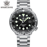 STEELDIVE SD1975 Mens Automatic Watches Men Dive Watch 300m Waterproof Mechanical Wristwatch C3 Luminous Clock Sapphire Mirror