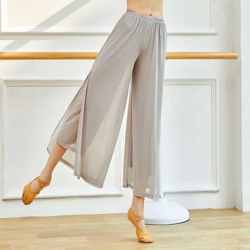 Women's Wide-Leg Nylon Dance Pants