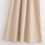 Khaki & Black Elegant Patchwork Maxi Dress – 2025 Spring Y2K Sleeveless