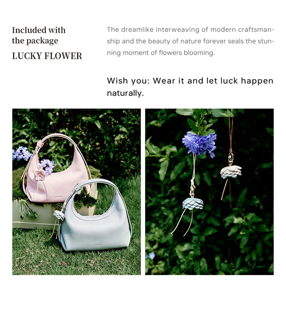 LA FESTIN Original Handbag Women New Shoulder Bags Fashion Half Moon Bag Crossbody Bag Luxury Brand Bags Ladies Leather Bag