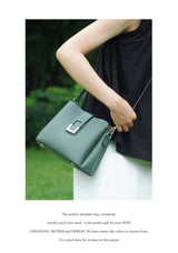 Zency Genuine Leather Bucket Shoulder Bag for Women