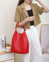 Luxury Soft Leather Bucket Bag | Large Women’s Shoulder Bag
