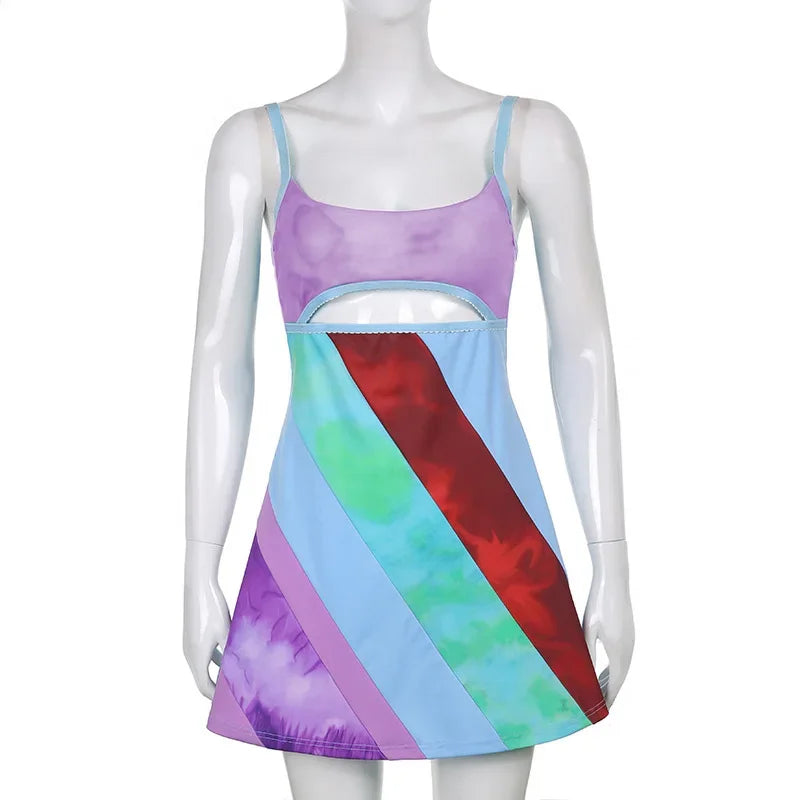 Retro Bandana Print Mini Dress