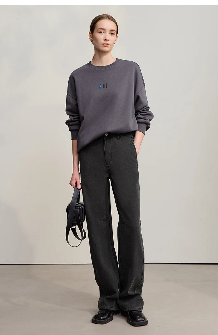AMII Wide-Leg Warm Jeans – Winter 2025 | Women's