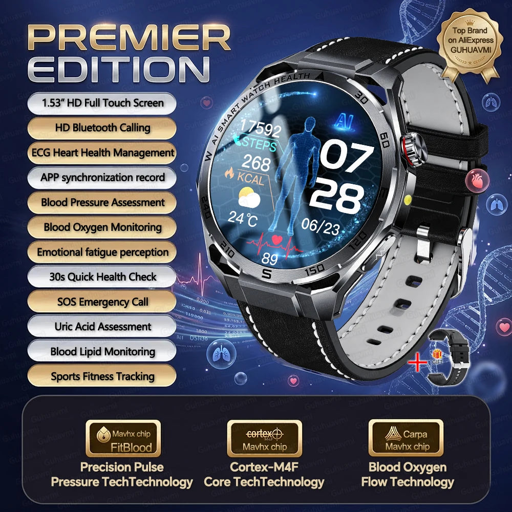 AI ECG Smart Watch | Nursing-Grade Health Monitor 2026