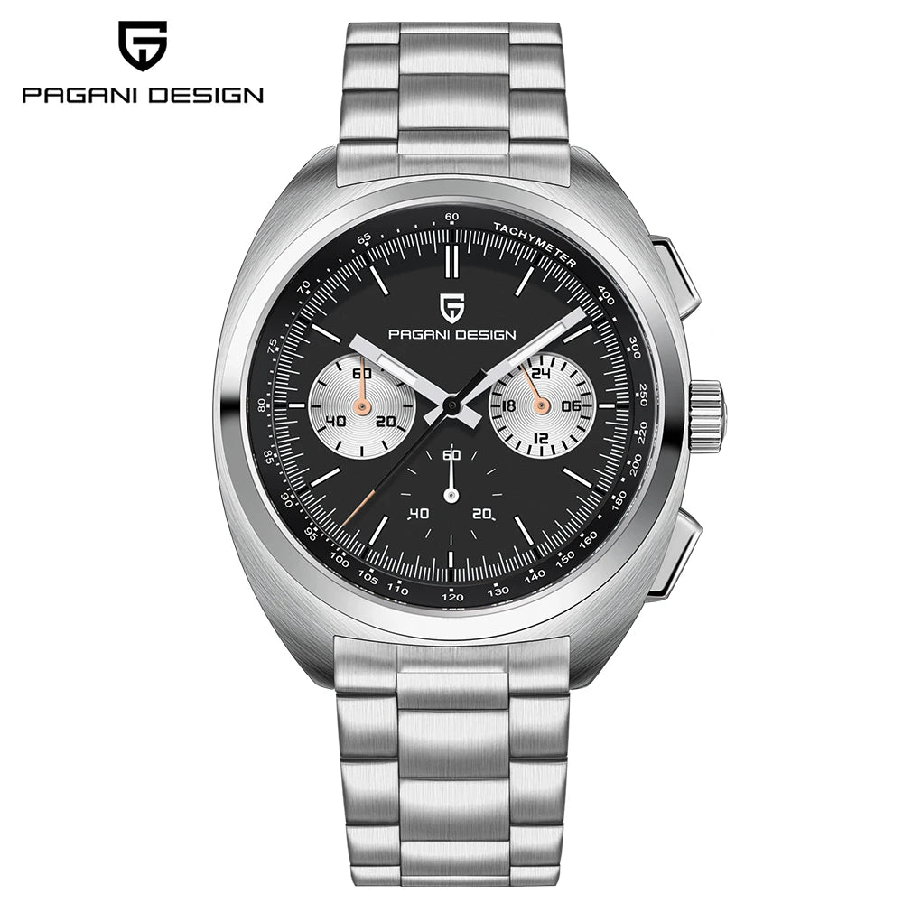 2026 New PAGANI DESIGN Turtle Back Luxury Quartz Watch for Men Fashion Sports Chronograph Men's Watch Luminous Leather strap