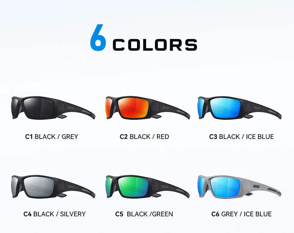 KDEAM New Polarized Fishing Sunglasses TR90 Frame Comfortable Anti slip Design Outdoor Fashion Sports Glasses Men Women Goggles