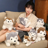 Cute Lying Husky Plush Pillow