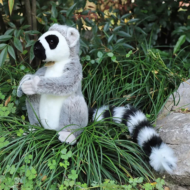 28cm Wild Lemur Plush Toy – Lifelike Stuffed Animal