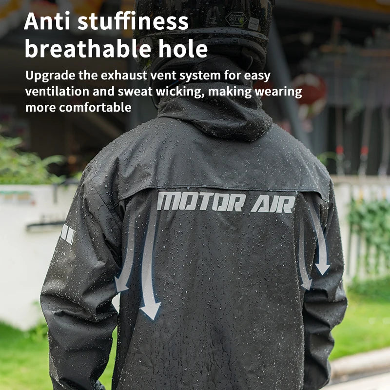Motor Air Motorcycle Raincoat – 2-Piece Riding Suit
