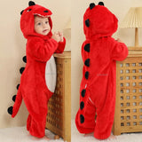 Animal Theme Flannel Baby Romper