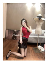 Chic Matte Leather High-Waist Mini Skirt | Slim Fit Nightclub & Streetwear