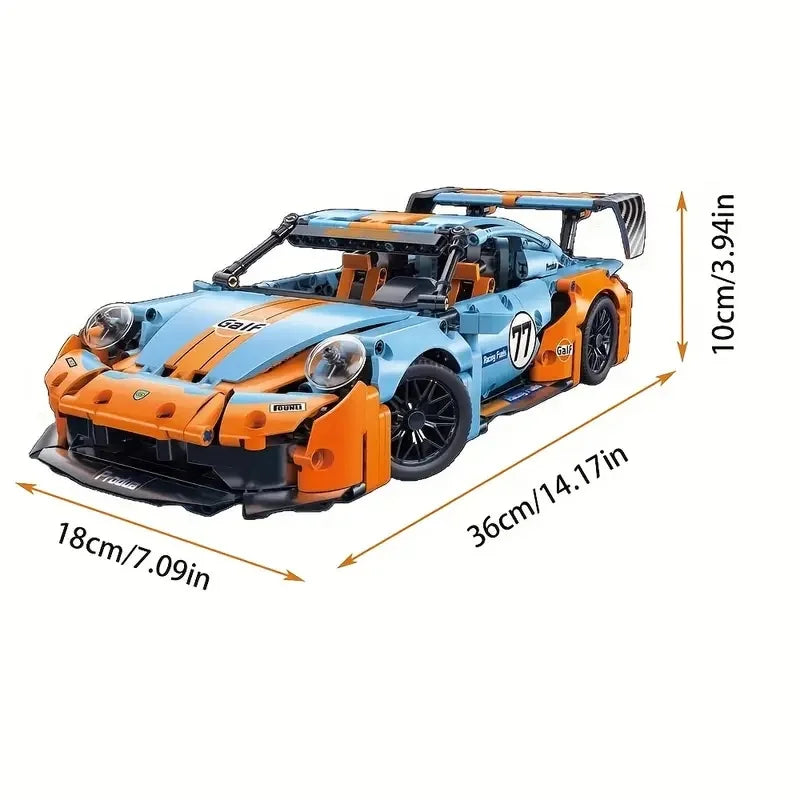 City technological 911 Compete Speed Race Car RC Building Block Famous Supercar Drift Racing Brick  Festival Toys Gifts