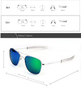 Men's Pilot Sunglasses – Mirror Lens UV400 Alloy Frame
