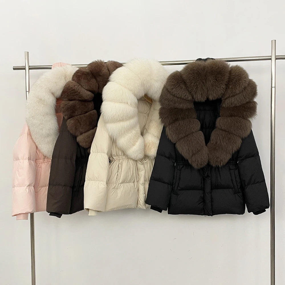 Premium Natural Fur Trim Down Jacket