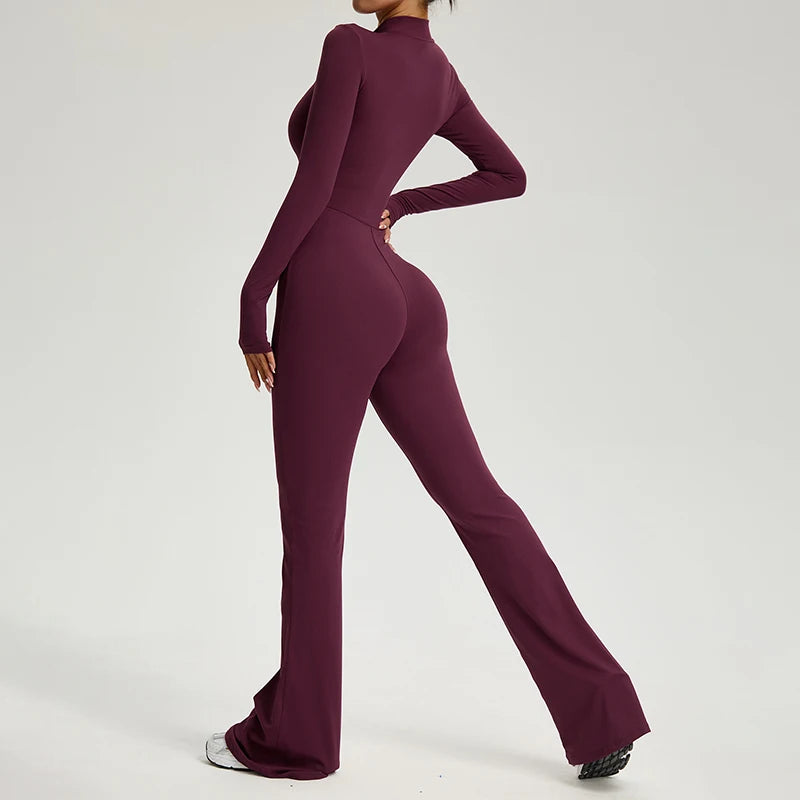 High-Performance Long Sleeve Yoga Jumpsuit