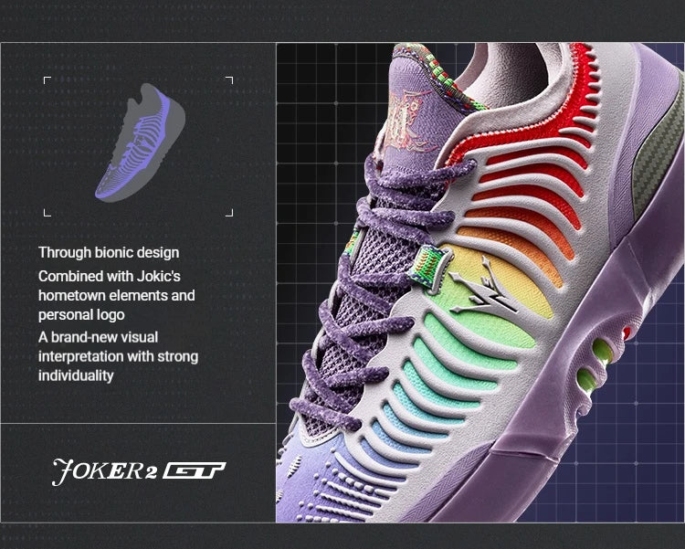 361 Degrees Joker 2 GT Men Basketball Shoes New Trendy Leather Breathable Shock-Absorbing Wear-resistant Male Sneakers 672611111