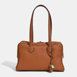 2026 Spring Luxury Brand Genuine Leather Women Bags Cowhide Casual Totes Women Handbags Fashion Silver Lock Shoulder Bags Woman