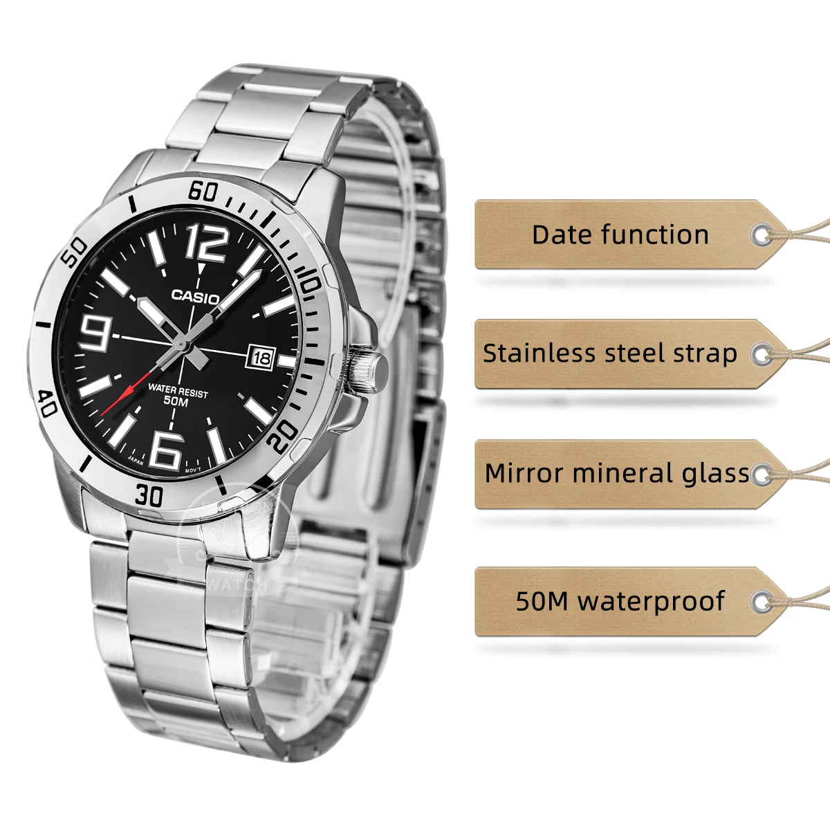 Casio MTP-VD01D Men's Stainless Steel Business Watch