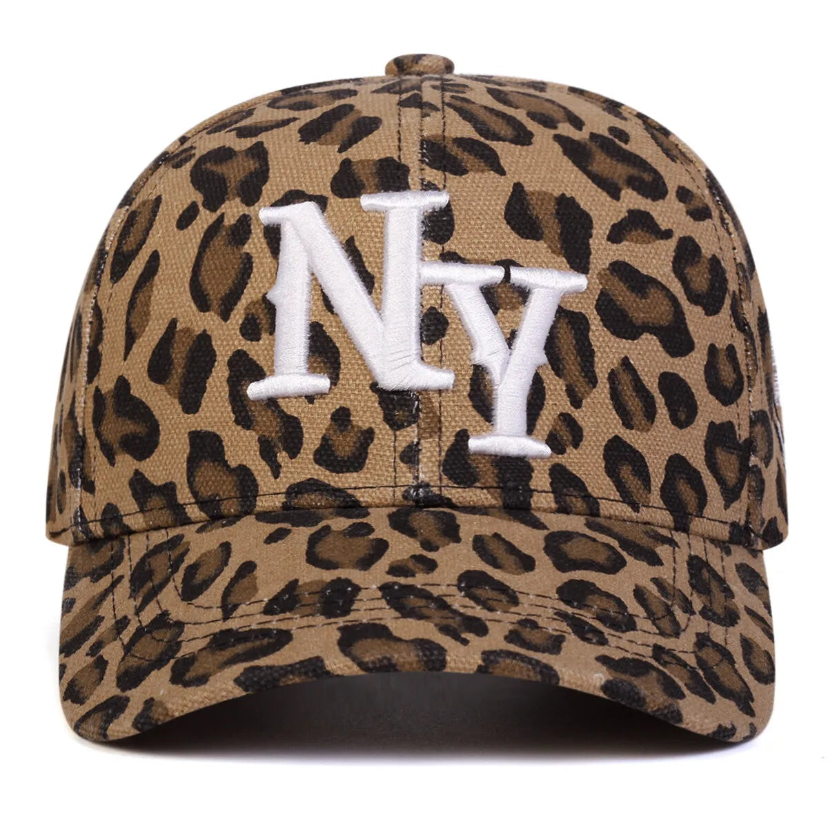 Leopard Print New York Baseball Cap | Adjustable Unisex