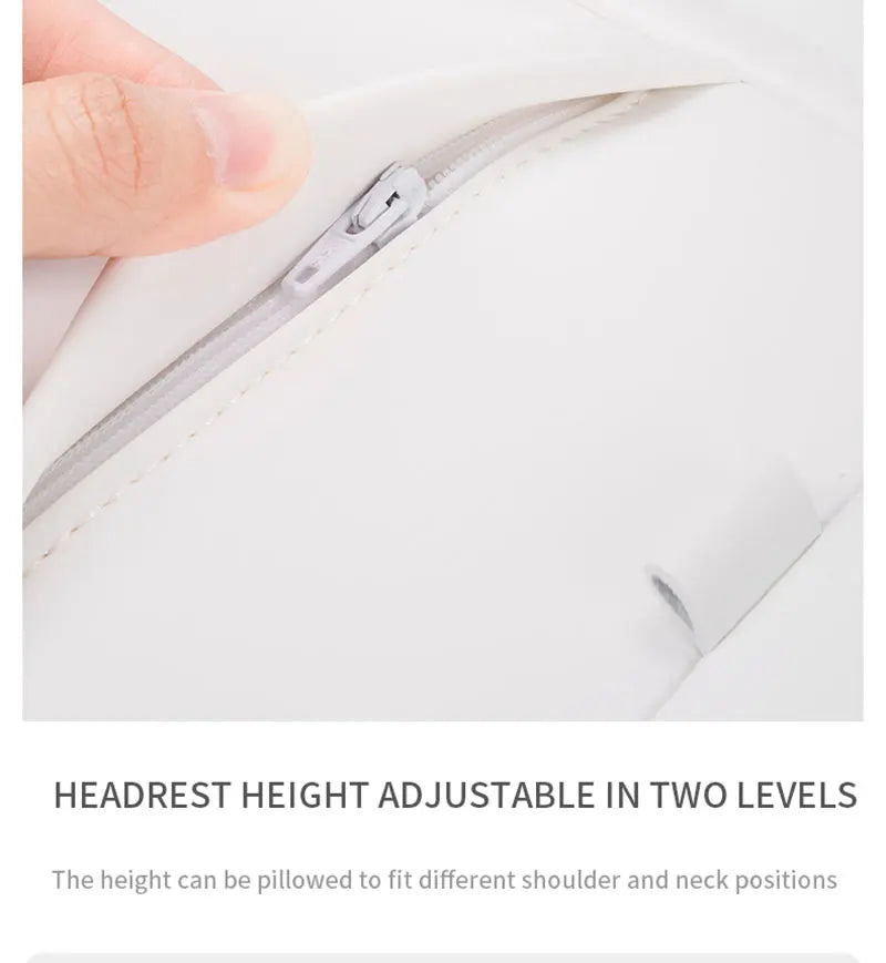 OULEX For Tesla Model 3 Y/Juniper Flocking/Leather Car Seat Neck Pillow Soft Memory Neck Pillow High-Quality Headrest Support
