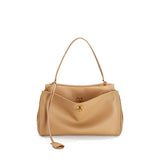 Large Capacity Women's Leather Handbag High-End Single Shoulder Crossbody Tote for Commuting