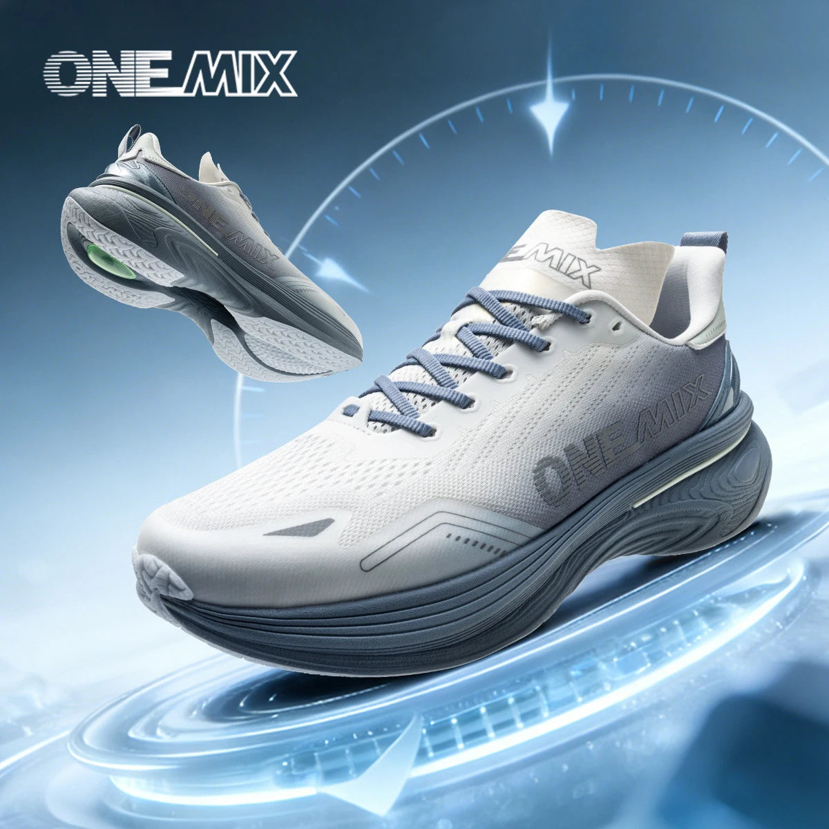 ONEMIX New Jogging Running Shoes Women and Men Light Sneakers Road Shoes Wear-resistant Fashion Sports Shoes Fitness