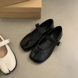 SUOJIALUN Women's Split-Toe Mary Jane Flats