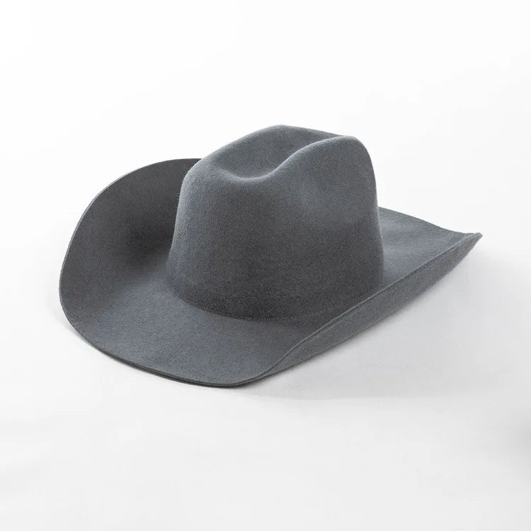 USPOP Wide Brim Wool Cowboy Hat – Unisex Felt Fedora